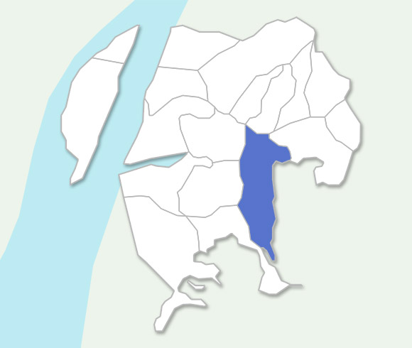 구평동 위치가 표시된 사하구 지도